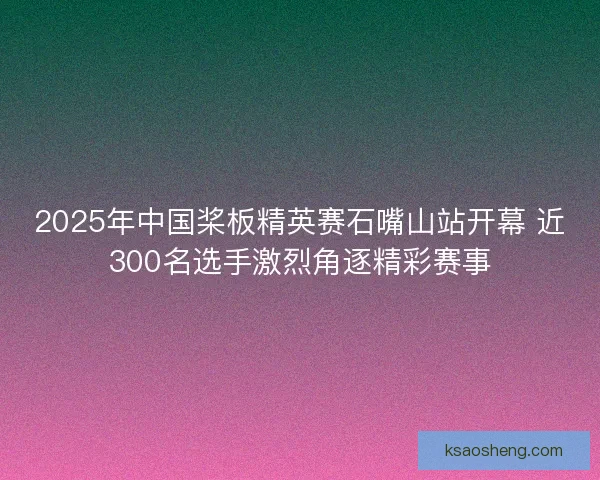 2025年中国桨板精英赛石嘴山站开幕 近300名选手激烈角逐精彩赛事 2025年中国桨板精英赛石嘴山站开幕 近300名选手激烈角逐精彩赛事