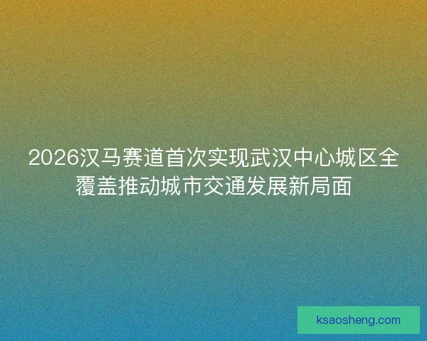 2026汉马赛道首次实现武汉中心城区全覆盖推动城市交通发展新局面